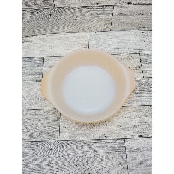 Fire King Peach Lustre Ware Small Casserole Baking Dish 5" Anchor Hocking Vintag - Picture 5 of 11